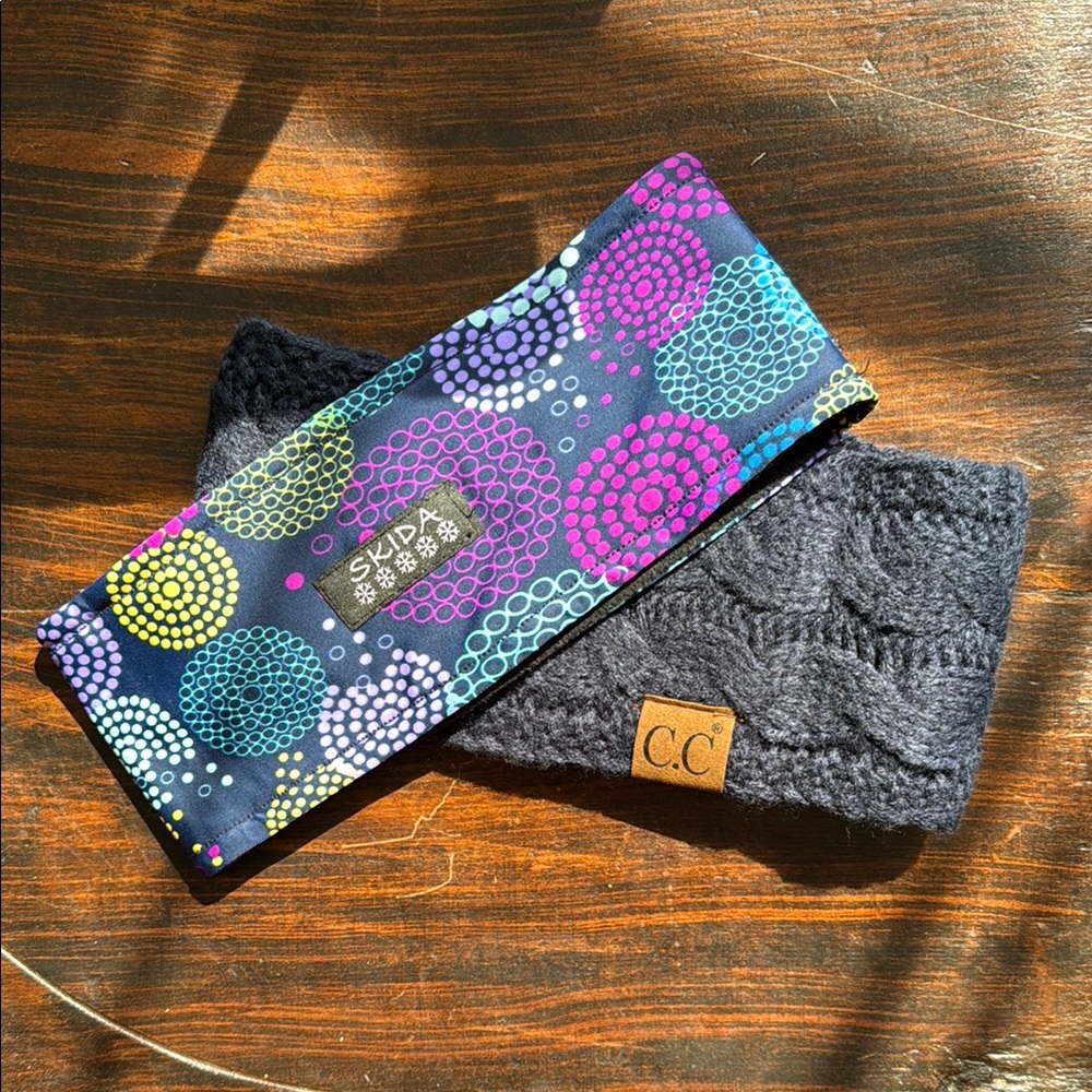 C.C Navy Knit Headband & Skida Alpine Headband
